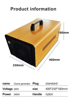 Κίτρινος εξαγνιστής αέρα όζοντος γεννητριών όζοντος 16G 32G φορητός
